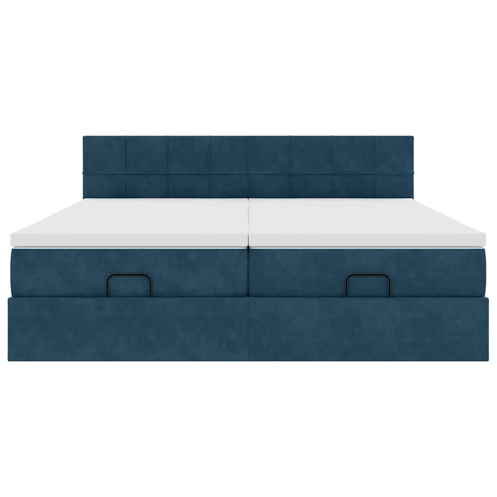 Struttura Letto Pouf con Materassi 160x200 cm Velluto | homemem39