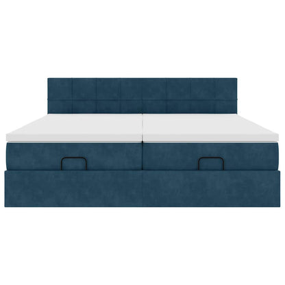 Struttura Letto Pouf con Materassi 160x200 cm Velluto | homemem39