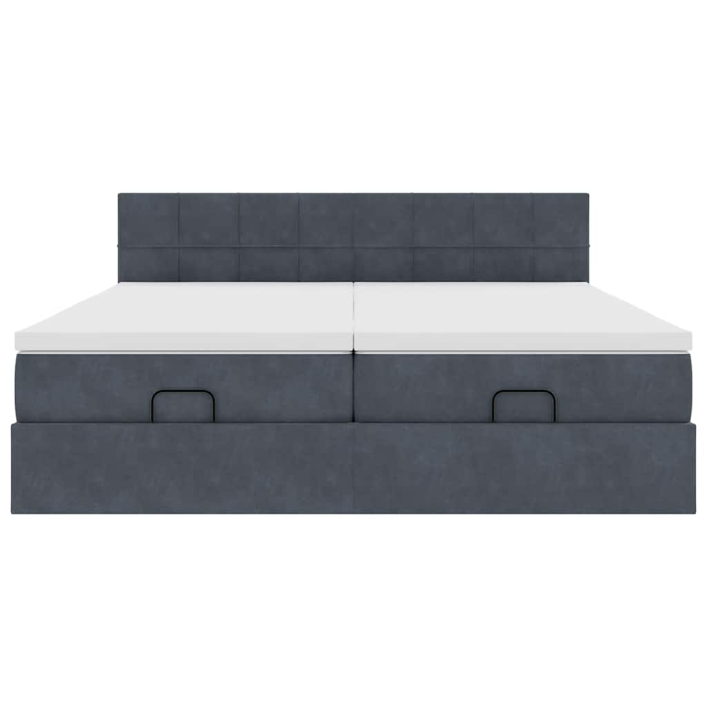 Struttura Letto Pouf con Materassi 180x200 cm Velluto | homemem39