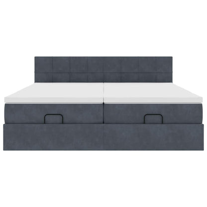 Struttura Letto Pouf con Materassi 180x200 cm Velluto | homemem39
