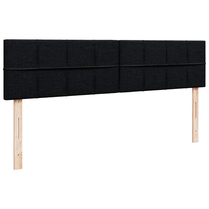 Struttura Letto Pouf con Materassi Nero 180x200 cm in Velluto | homemem39