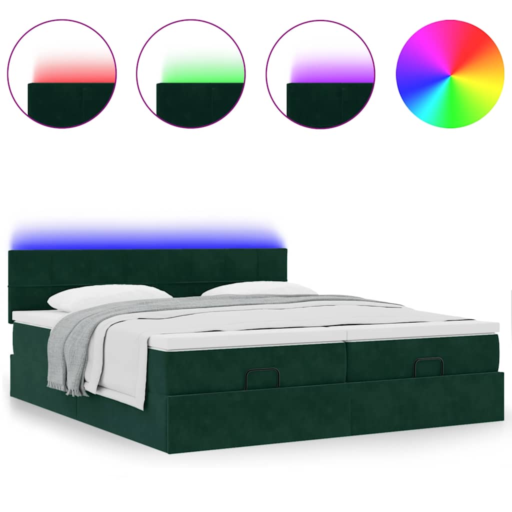 Struttura Letto Pouf con Materassi 180x200 cm Velluto | homemem39