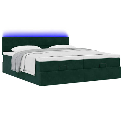 Struttura Letto Pouf con Materassi 180x200 cm Velluto | homemem39