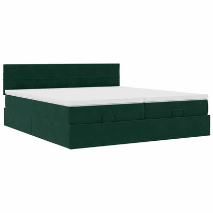 Struttura Letto Pouf con Materassi 180x200 cm Velluto | homemem39