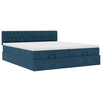 Struttura Letto Pouf con Materassi 160x200 cm Velluto | homemem39