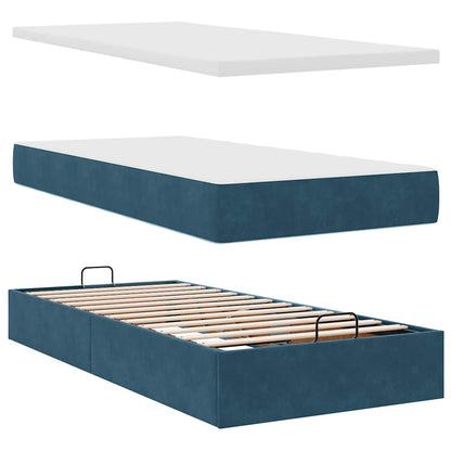 Struttura Letto Pouf con Materassi 160x200 cm Velluto | homemem39