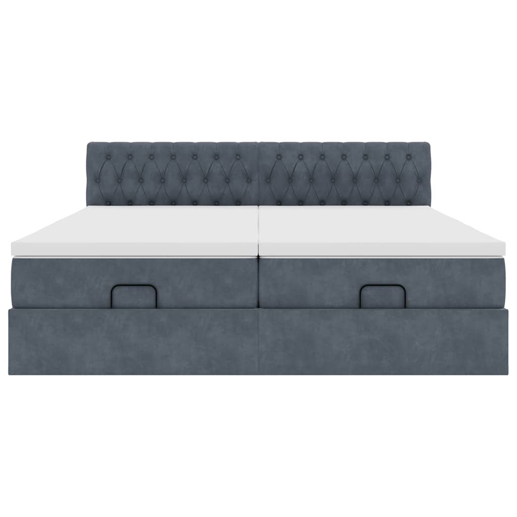 Struttura Letto Pouf con Materassi 180x200 cm Velluto | homemem39