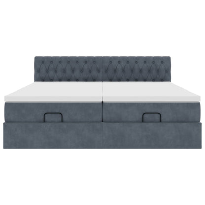 Struttura Letto Pouf con Materassi 180x200 cm Velluto | homemem39