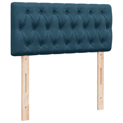 Pouf Letto con Materassi e LED Blu Scuro 200x200cm Velluto | homemem39