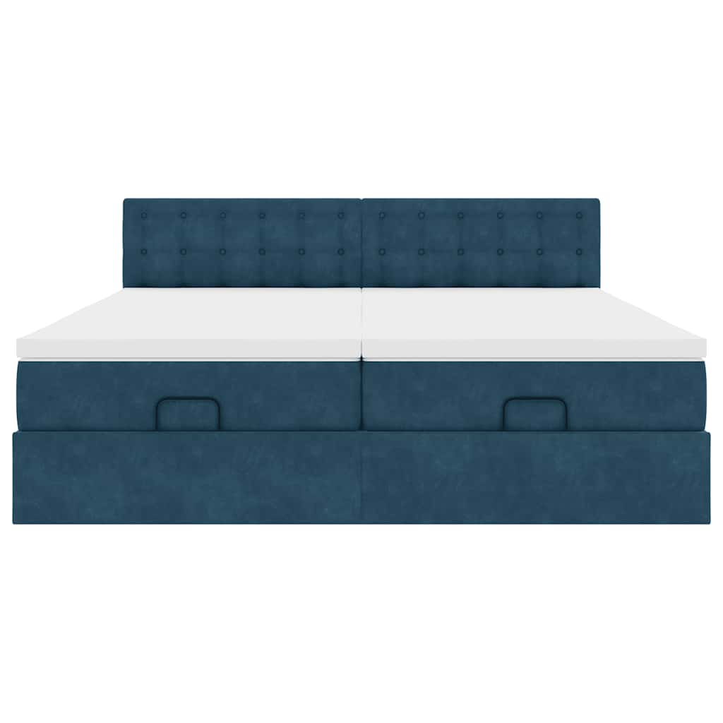 Struttura Letto Pouf con Materassi 160x200 cm Velluto | homemem39