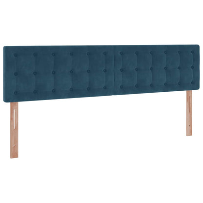 Pouf Letto con Materassi e LED Blu Scuro 200x200cm Velluto | homemem39
