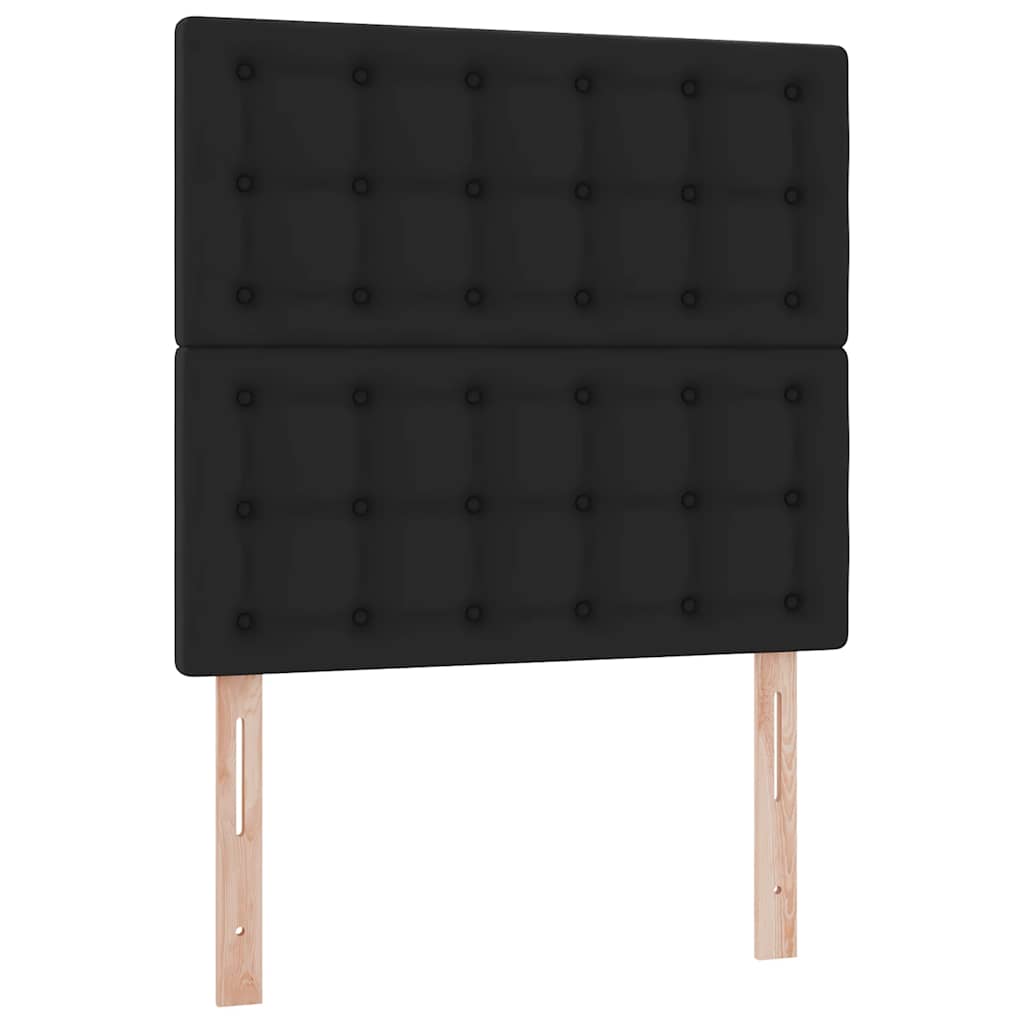 Letto Pouf con Materasso Nero 90x200 cm Similpelle | homemem39
