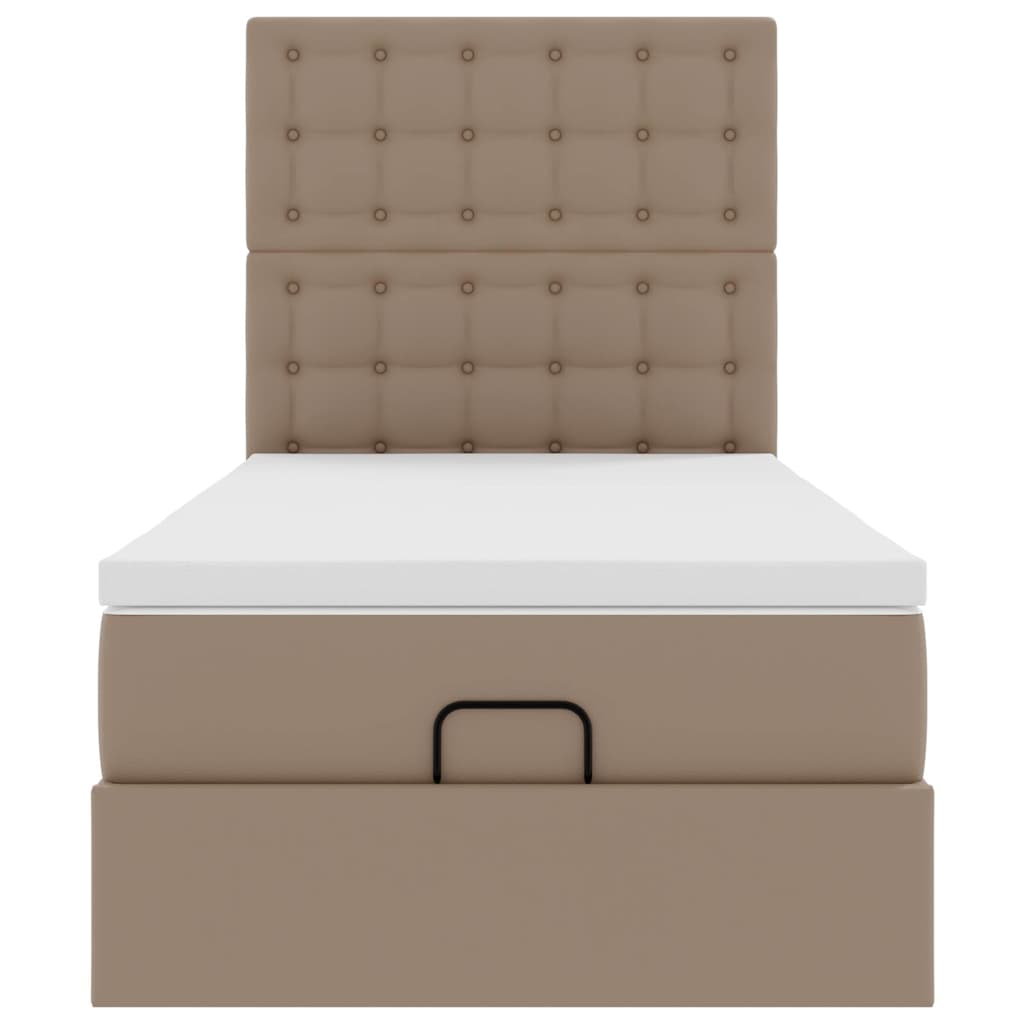 Letto Pouf con Materasso Cappucino 100x200 cm Similpelle | homemem39