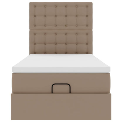 Letto Pouf con Materasso Cappucino 100x200 cm Similpelle | homemem39