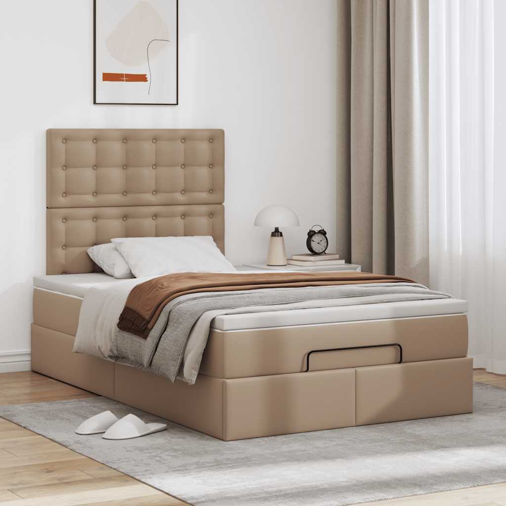 Struttura Letto Pouf con Materasso 120x190 cm Similpelle | homemem39