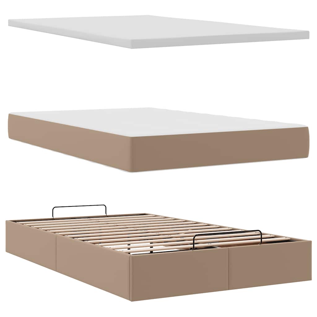Struttura Letto Pouf con Materasso 120x190 cm Similpelle | homemem39