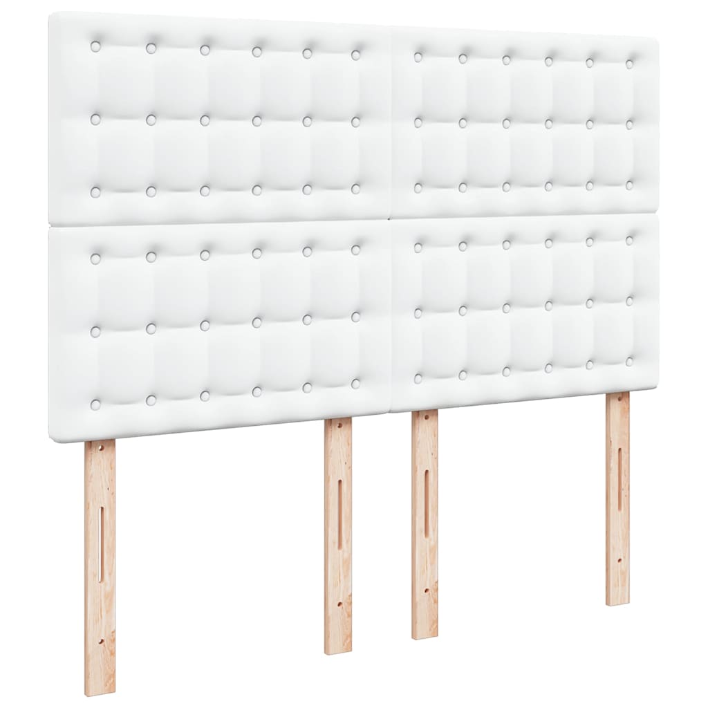Struttura Letto Pouf con Materasso Bianco 140x200 cm Similpelle | homemem39
