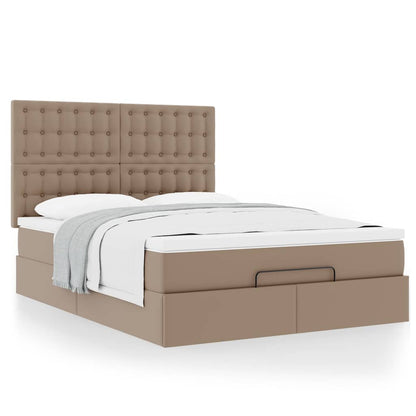 Struttura Letto Pouf con Materasso 140x200 cm Similpelle | homemem39