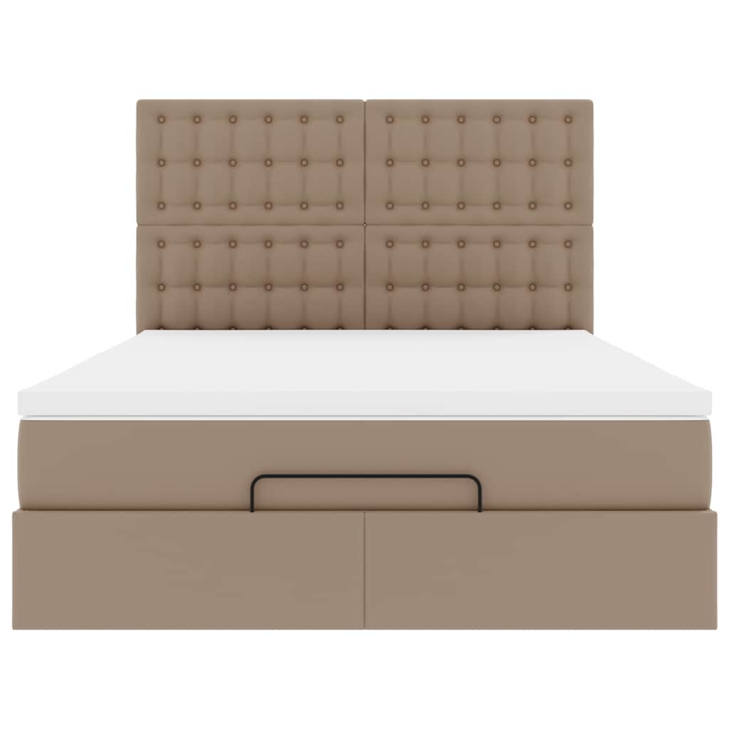 Struttura Letto Pouf con Materasso 140x200 cm Similpelle | homemem39