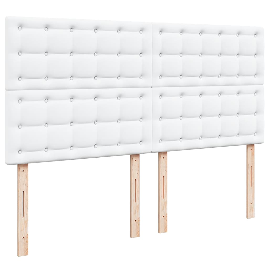 Struttura Letto Pouf con Materasso Bianco 180x200 cm Similpelle | homemem39