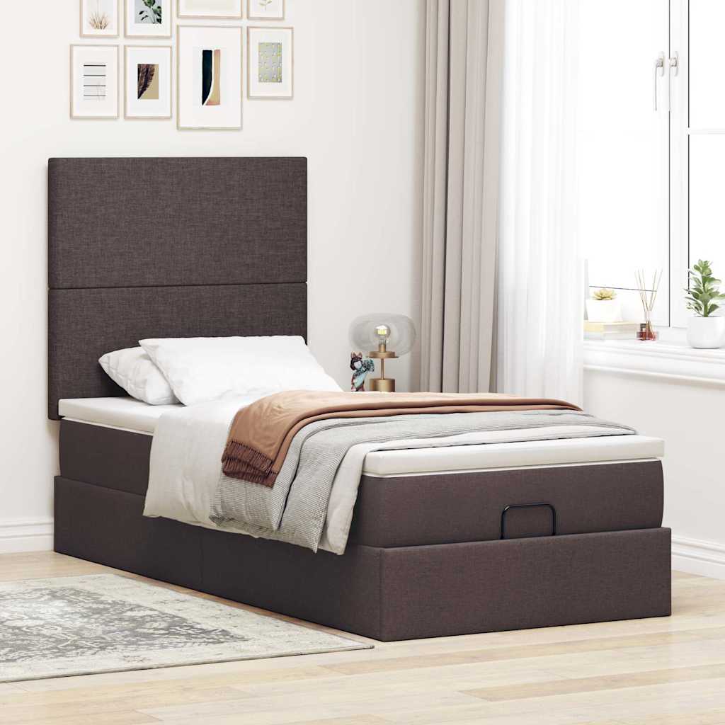 Struttura Letto Pouf con Materasso 80x200 cm in Tessuto | homemem39
