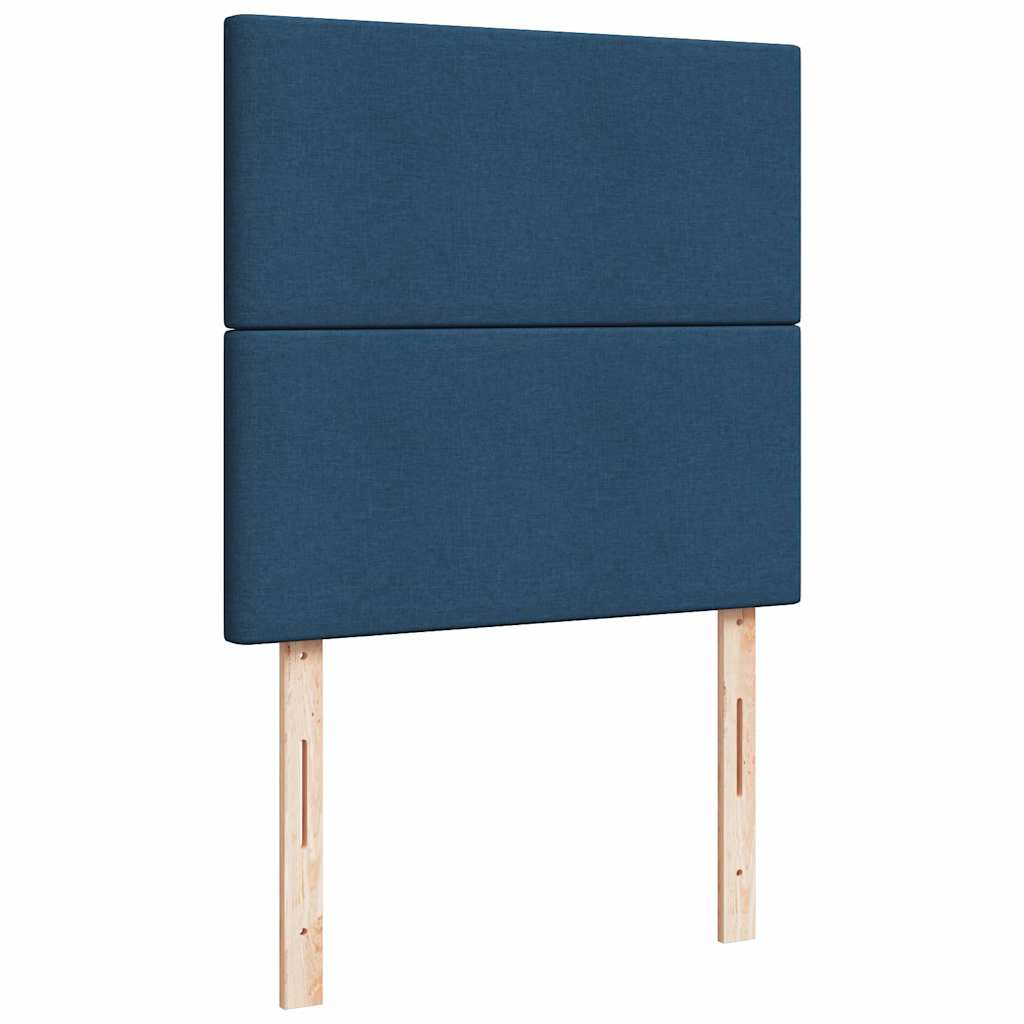 Struttura Letto Pouf con Materasso Blu 80x200 cm in Tessuto | homemem39