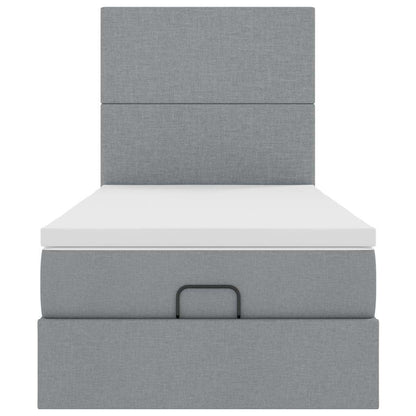 Struttura Letto Pouf con Materasso 90x190 cm in Tessuto | homemem39