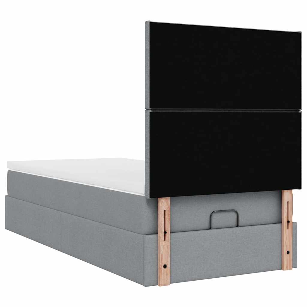 Struttura Letto Pouf con Materasso 90x190 cm in Tessuto | homemem39