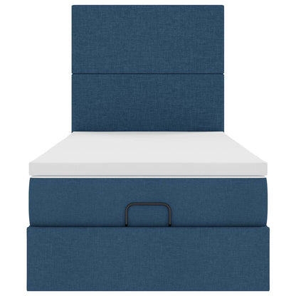 Pouf Letto con Materasso Blu 100x200 cm in Tessuto | homemem39