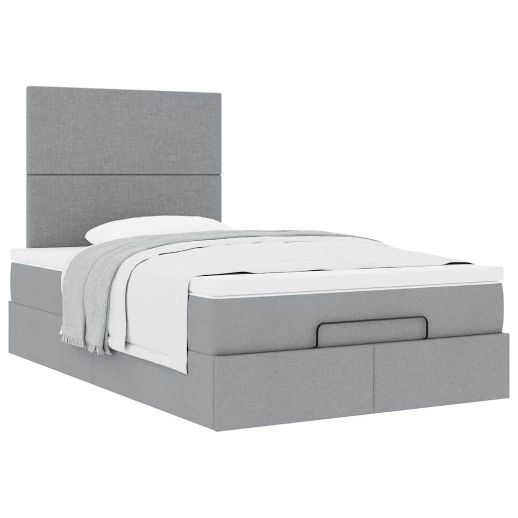 Struttura Letto Pouf con Materasso 120x190 cm in Tessuto | homemem39