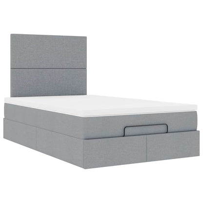 Struttura Letto Pouf con Materasso 120x190 cm in Tessuto | homemem39