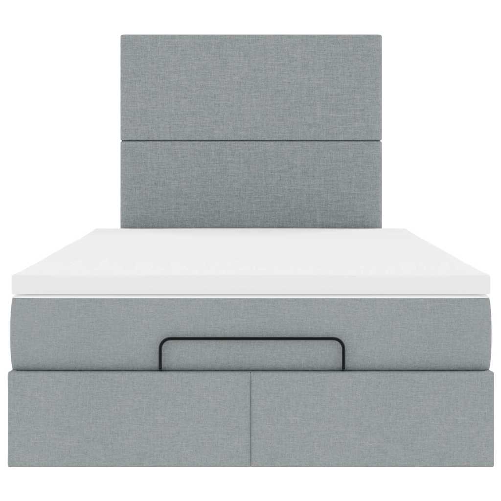 Struttura Letto Pouf con Materasso 120x190 cm in Tessuto | homemem39