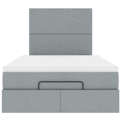 Struttura Letto Pouf con Materasso 120x190 cm in Tessuto | homemem39