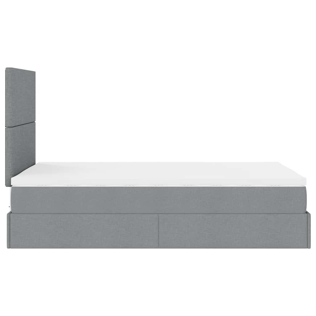 Struttura Letto Pouf con Materasso 120x190 cm in Tessuto | homemem39