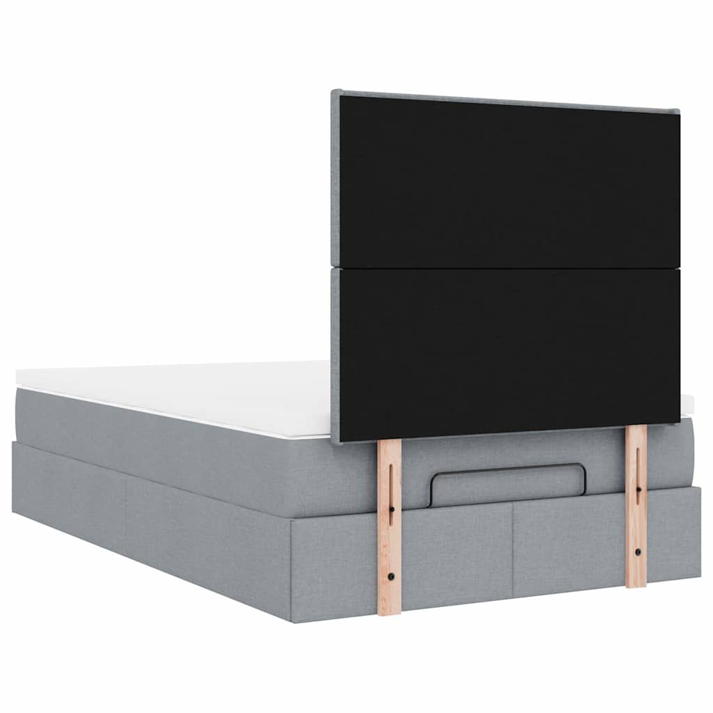 Struttura Letto Pouf con Materasso 120x190 cm in Tessuto | homemem39