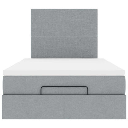 Struttura Letto Pouf con Materasso 120x200 cm in Tessuto - homemem39