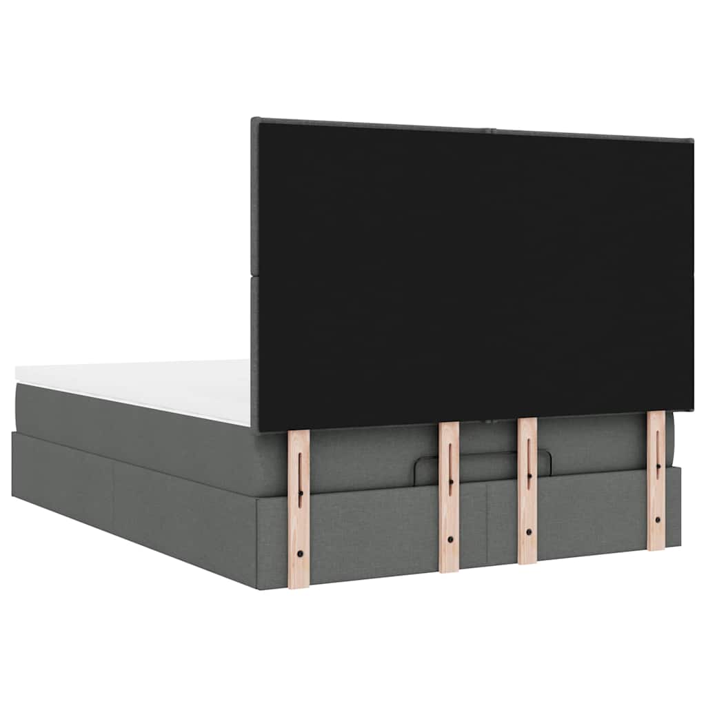 Struttura Letto Pouf con Materasso 140x190 cm in Tessuto | homemem39