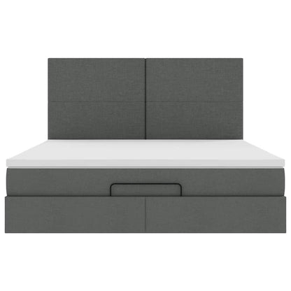 Struttura Letto Pouf con Materasso 160x200 cm in Tessuto | homemem39
