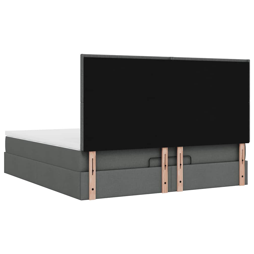 Struttura Letto Pouf con Materasso 160x200 cm in Tessuto | homemem39