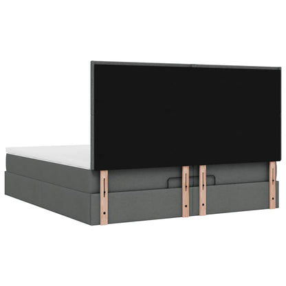 Struttura Letto Pouf con Materassi 200x200 cm in Tessuto | homemem39
