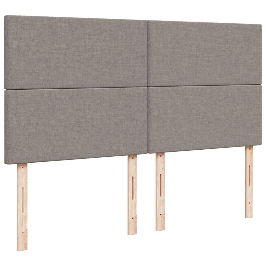 Struttura Letto Pouf con Materassi Tortora 200x200 cm Tessuto | homemem39