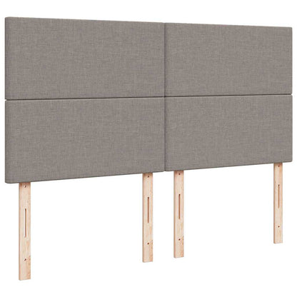 Struttura Letto Pouf con Materassi Tortora 200x200 cm Tessuto | homemem39