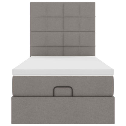 Struttura Letto Pouf con Materasso Tortora 80x200 cm in Tessuto | homemem39