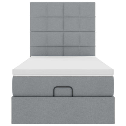 Struttura Letto Pouf con Materasso 90x190 cm in Tessuto | homemem39