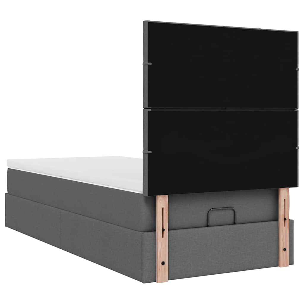 Struttura Letto Pouf con Materasso 90x190 cm in Tessuto | homemem39