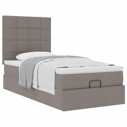 Pouf Letto con Materasso Tortora 90x200 cm in Tessuto | homemem39