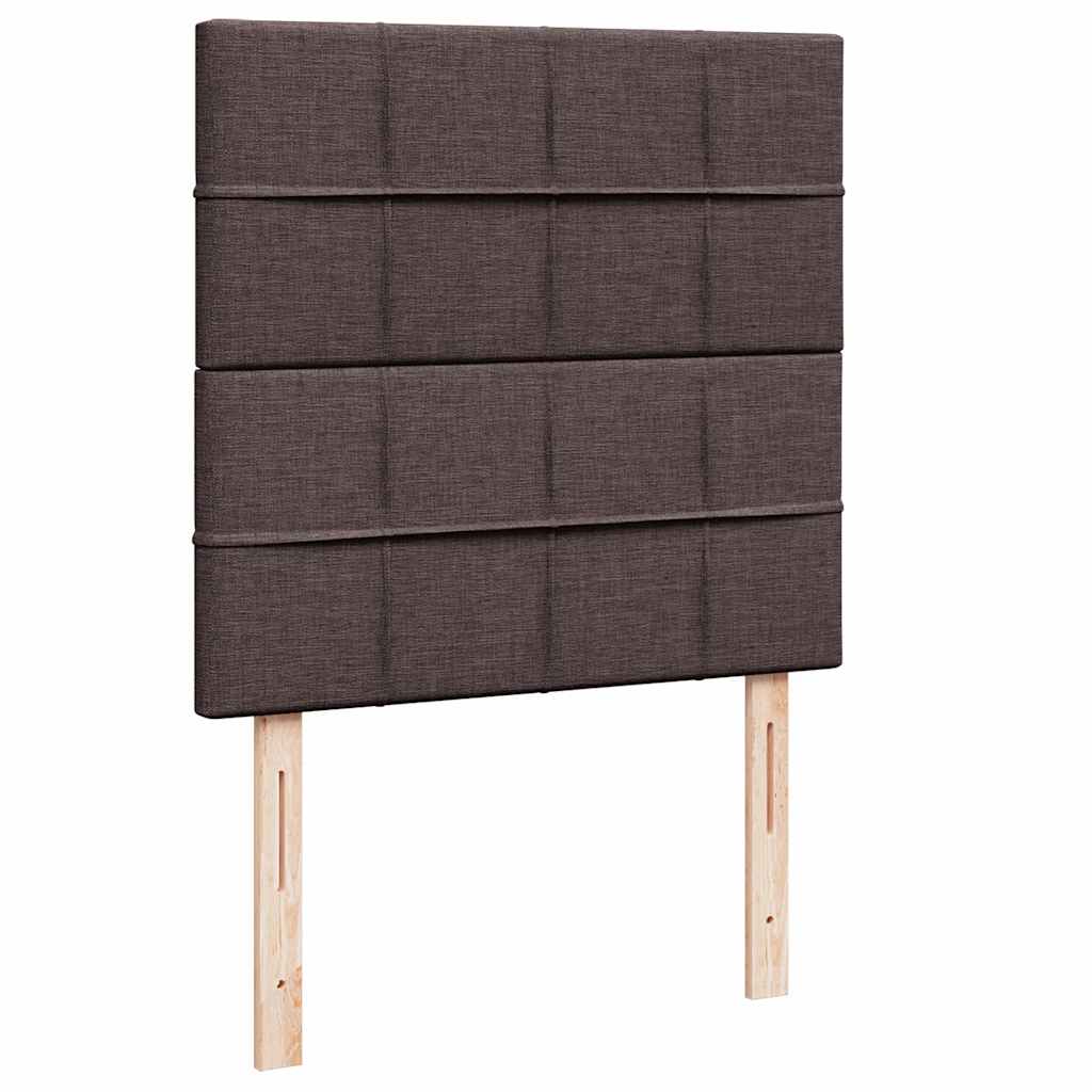 Pouf Letto con Materasso Marrone Scuro 100x200 cm in Tessuto - homemem39