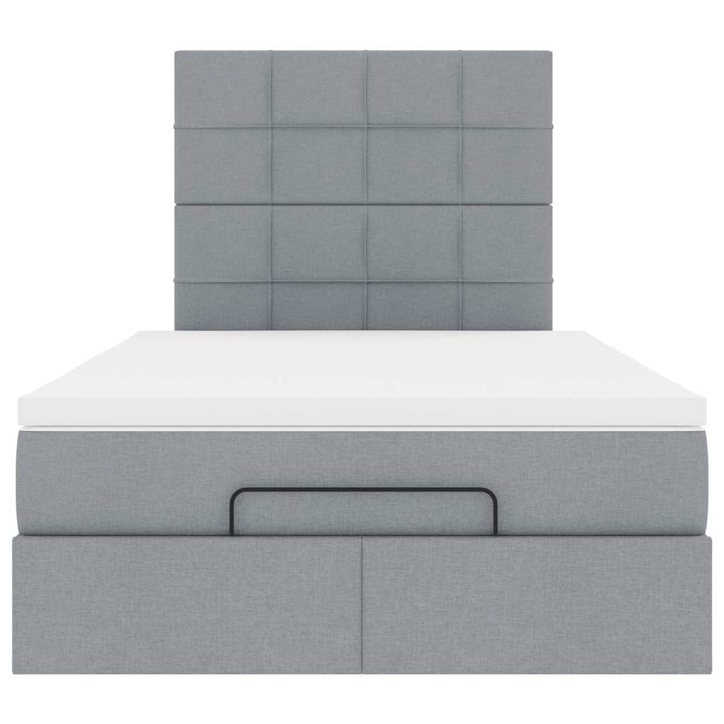 Struttura Letto Pouf con Materasso 120x190 cm in Tessuto | homemem39