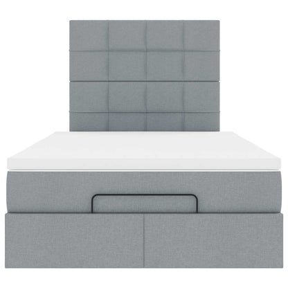 Struttura Letto Pouf con Materasso 120x190 cm in Tessuto | homemem39