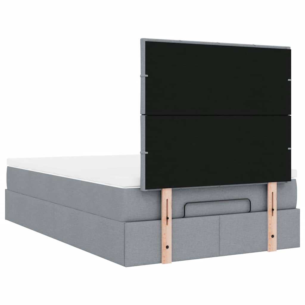 Struttura Letto Pouf con Materasso 120x190 cm in Tessuto | homemem39